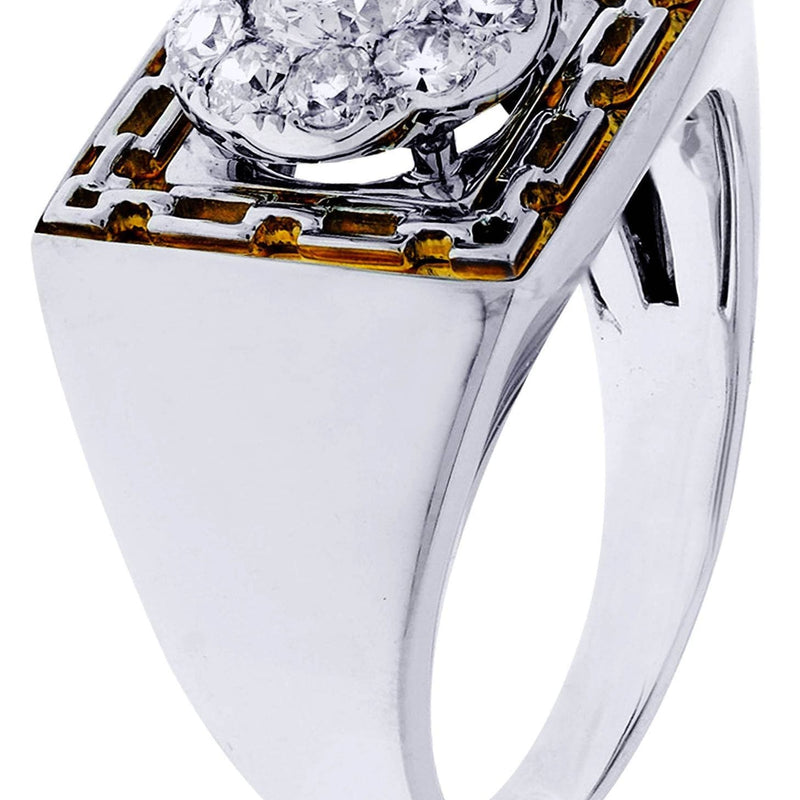 White Gold Mens Diamond Ring| 1.17 Carats| 8.24 Grams