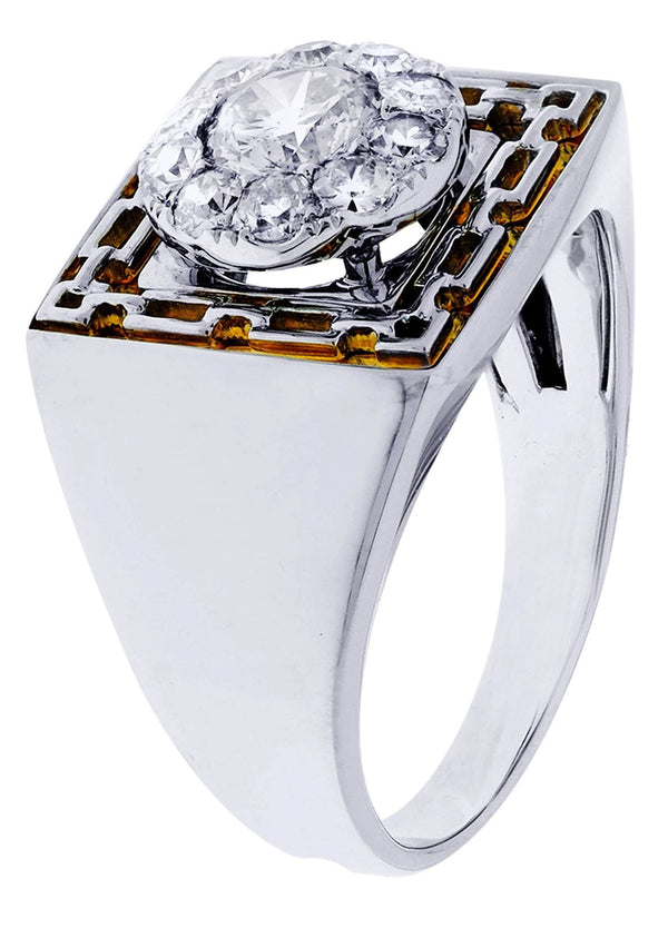White Gold Mens Diamond Ring| 1.17 Carats| 8.24 Grams