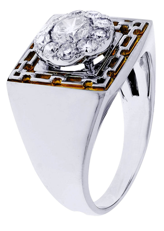 White Gold Mens Diamond Ring| 1.17 Carats| 8.24 Grams