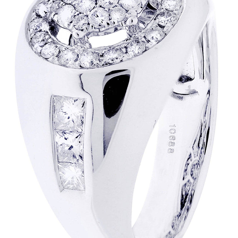 White Gold Mens Diamond Ring| 0.84 Carats| 10.62 Grams