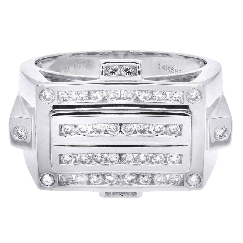 White Gold Mens Diamond Ring| 0.57 Carats| 11.26 Grams
