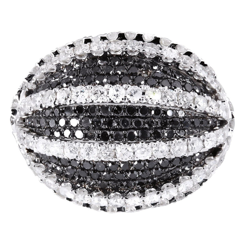 14K Ladies Black Diamond Cocktail Ring | 2.80 Carats | 8.4 Grams