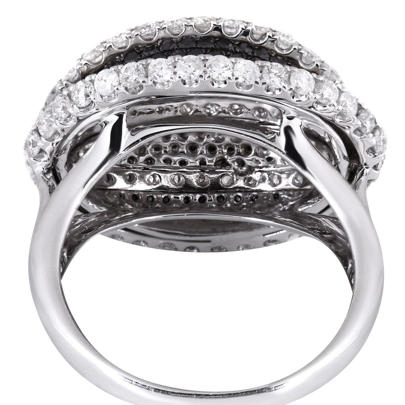 14K Ladies Black Diamond Cocktail Ring | 2.80 Carats | 8.4 Grams