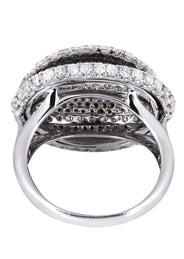 14K Ladies Black Diamond Cocktail Ring | 2.80 Carats | 8.4 Grams
