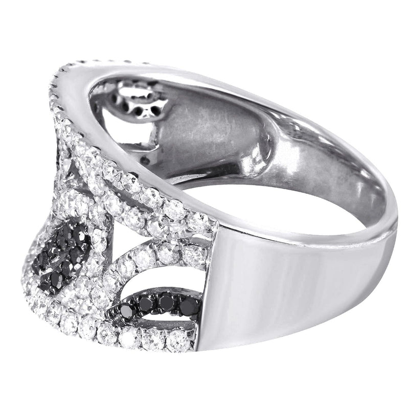 14K Ladies Black Diamond Cocktail Ring | 0.98 Carats | 5.25 Grams