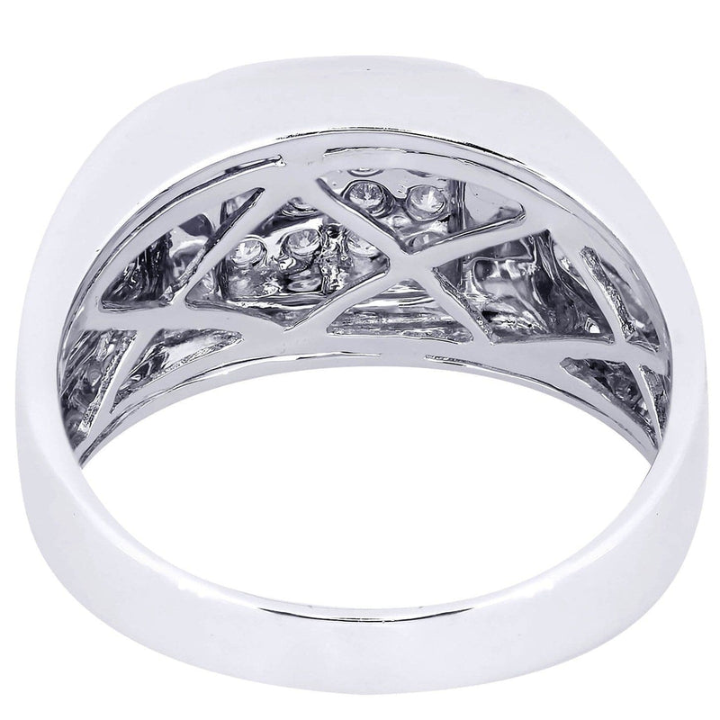 White Gold Mens Diamond Ring| 0.54 Carats| 8.94 Grams