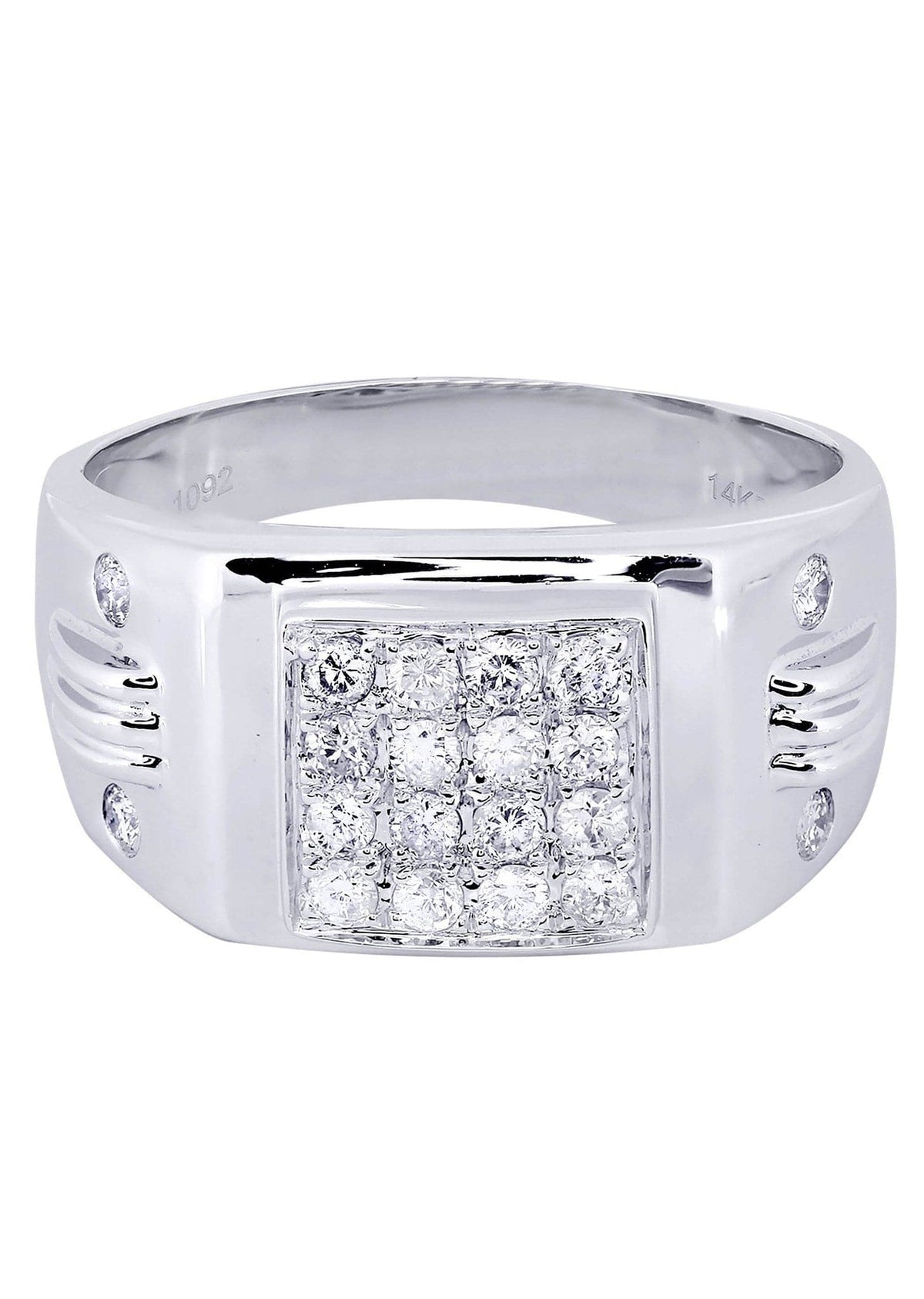 White Gold Mens Diamond Ring| 0.54 Carats| 8.94 Grams
