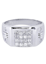 White Gold Mens Diamond Ring| 0.54 Carats| 8.94 Grams