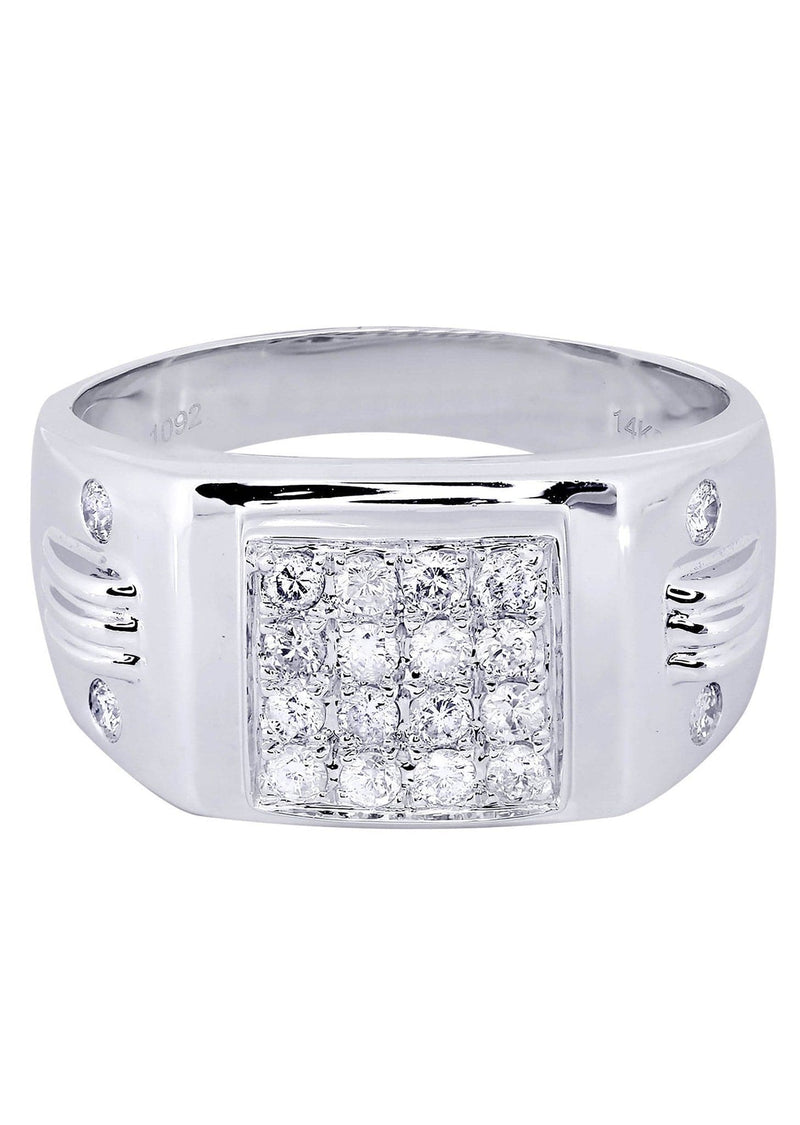 White Gold Mens Diamond Ring| 0.54 Carats| 8.94 Grams