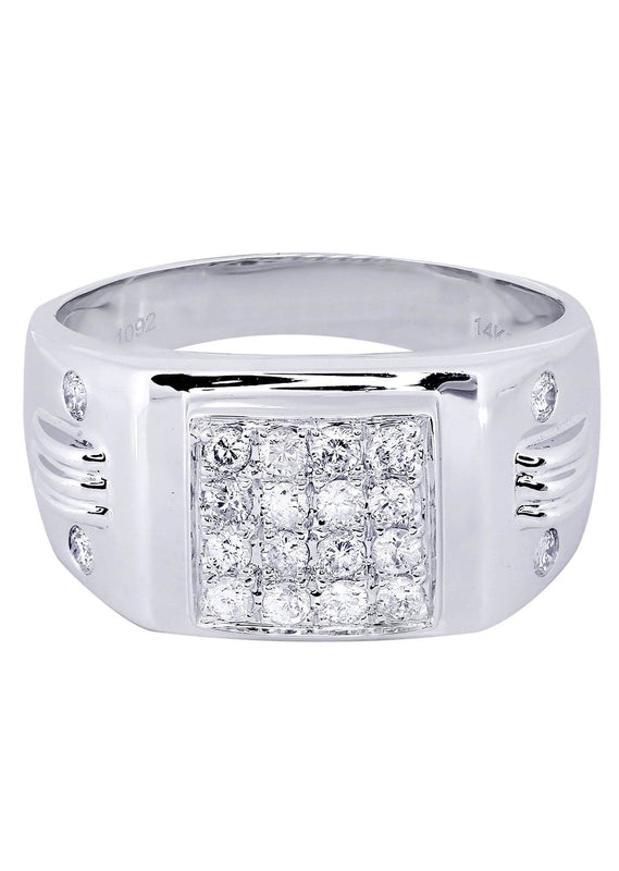 White Gold Mens Diamond Ring| 0.54 Carats| 8.94 Grams