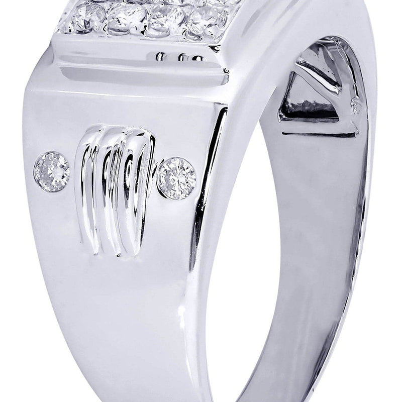 White Gold Mens Diamond Ring| 0.54 Carats| 8.94 Grams