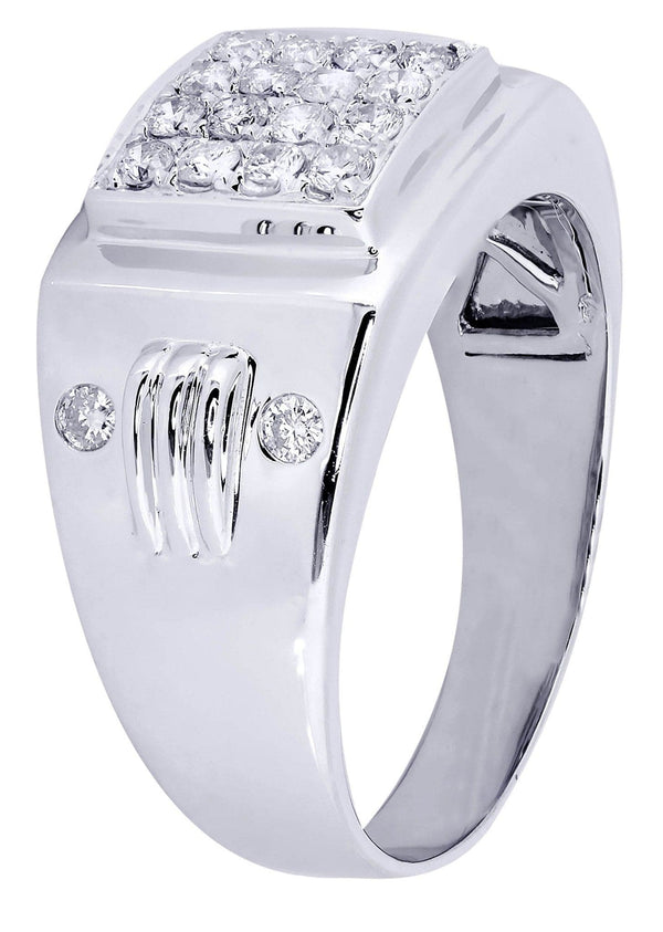 White Gold Mens Diamond Ring| 0.54 Carats| 8.94 Grams