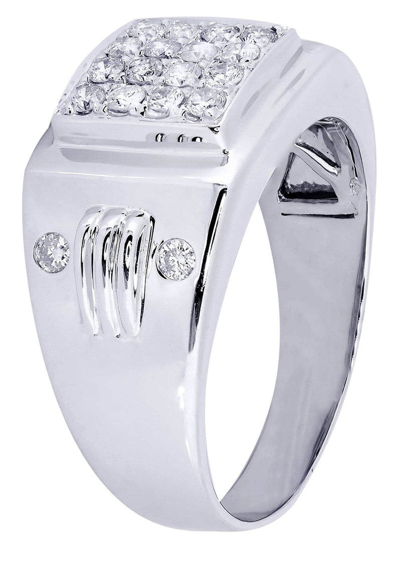 White Gold Mens Diamond Ring| 0.54 Carats| 8.94 Grams