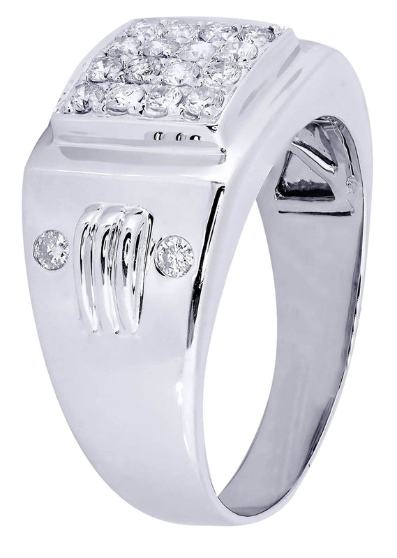 White Gold Mens Diamond Ring| 0.54 Carats| 8.94 Grams