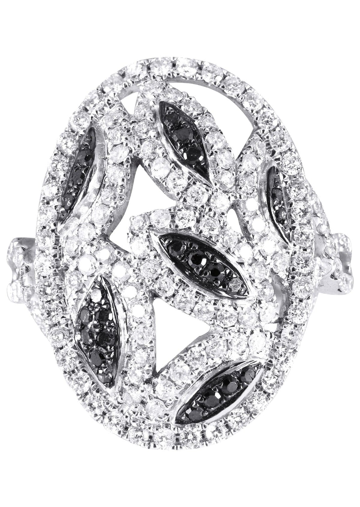 14K Ladies Black Diamond Cocktail Ring | 1.28 Carats | 6.89 Grams