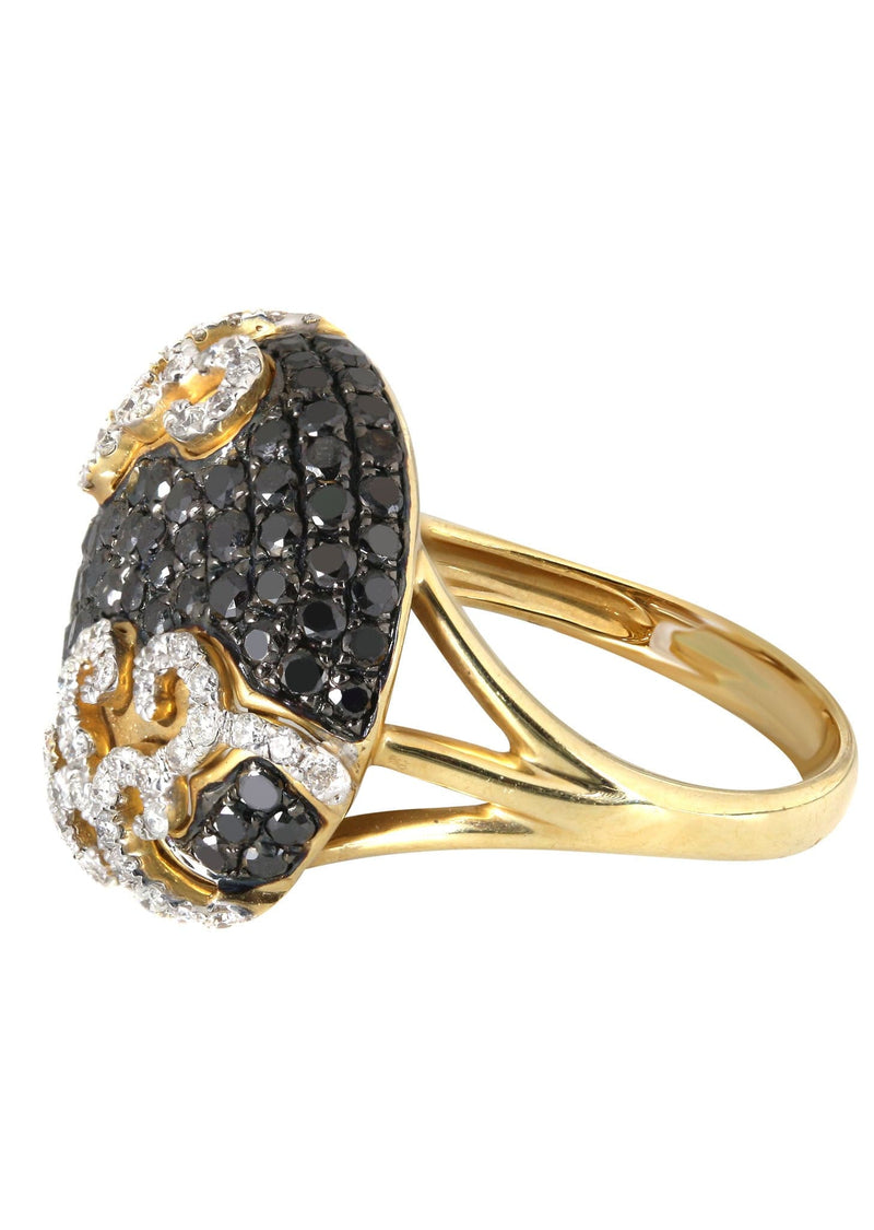 14K Ladies Black Diamond Cocktail Ring | 2.12 Carats | 7 Grams