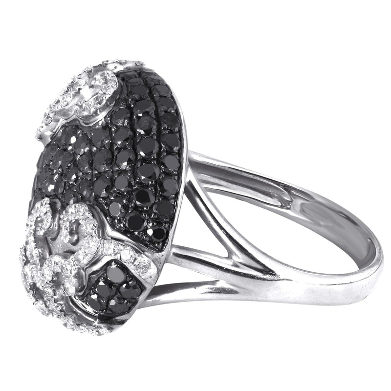 14K Ladies Black Diamond Cocktail Ring | 2.10 Carats | 6.75 Grams