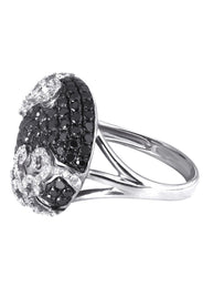 14K Ladies Black Diamond Cocktail Ring | 2.10 Carats | 6.75 Grams