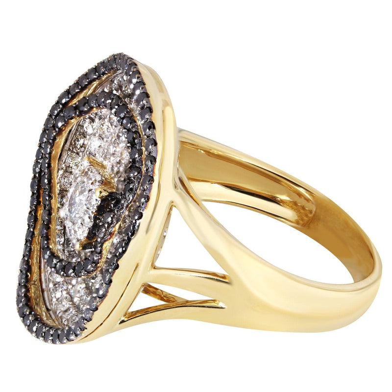 14K Ladies Black Diamond Cocktail Ring | 2.52 Carats | 10.81 Grams