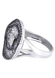 14K Ladies Black Diamond Cocktail Ring | 1.49 Carats | 10.22 Grams