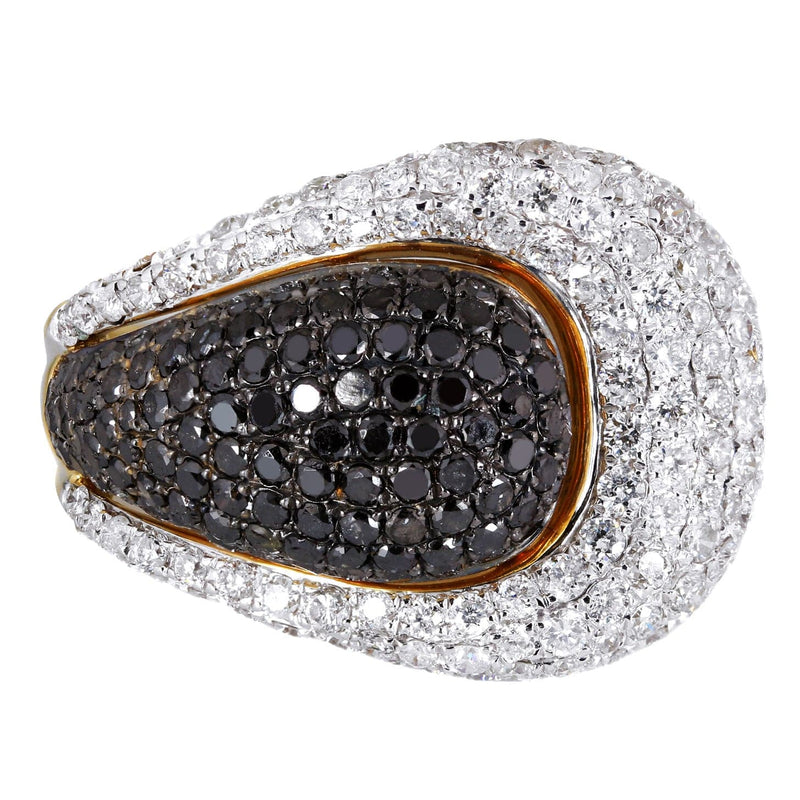 14K Ladies Black Diamond Cocktail Ring | 2.89 Carats | 7.14 Grams