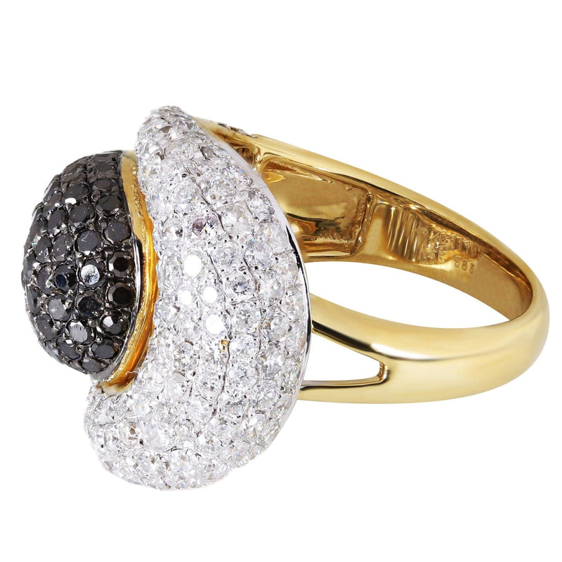 14K Ladies Black Diamond Cocktail Ring | 2.89 Carats | 7.14 Grams
