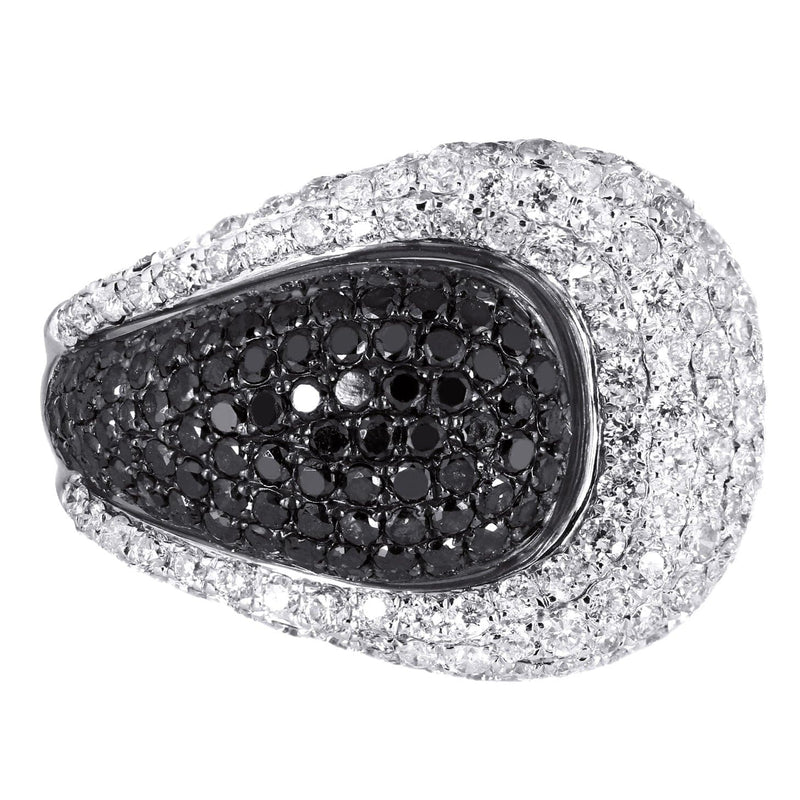14K Ladies Black Diamond Cocktail Ring | 2.90 Carats | 7.87 Grams