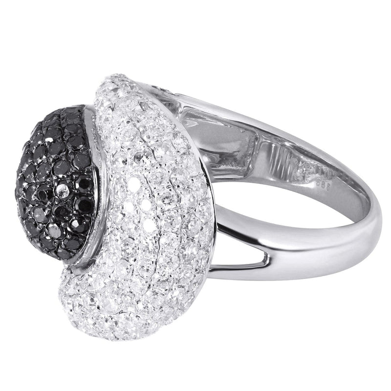 14K Ladies Black Diamond Cocktail Ring | 2.90 Carats | 7.87 Grams