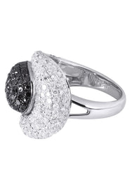 14K Ladies Black Diamond Cocktail Ring | 2.90 Carats | 7.87 Grams