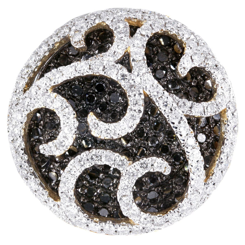 14K Ladies Black Diamond Cocktail Ring | 3.40 Carats | 11.38 Grams