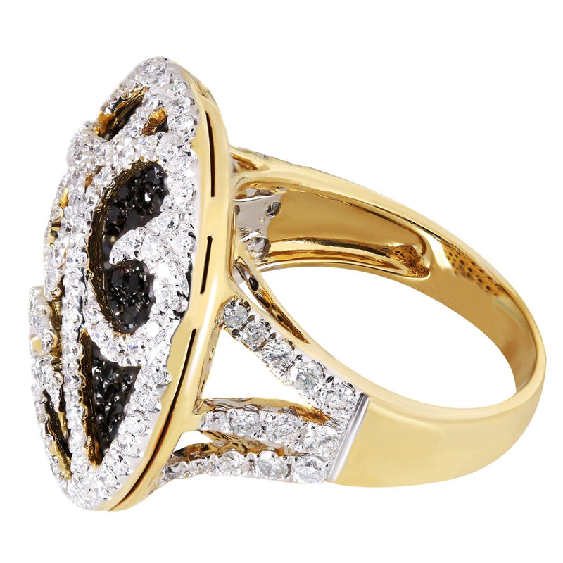 14K Ladies Black Diamond Cocktail Ring | 3.40 Carats | 11.38 Grams