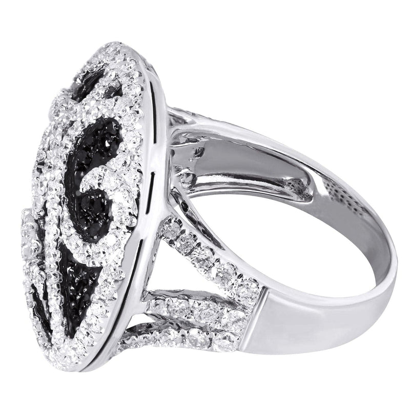 14K Ladies Black Diamond Cocktail Ring | 3.46 Carats | 12.33 Grams