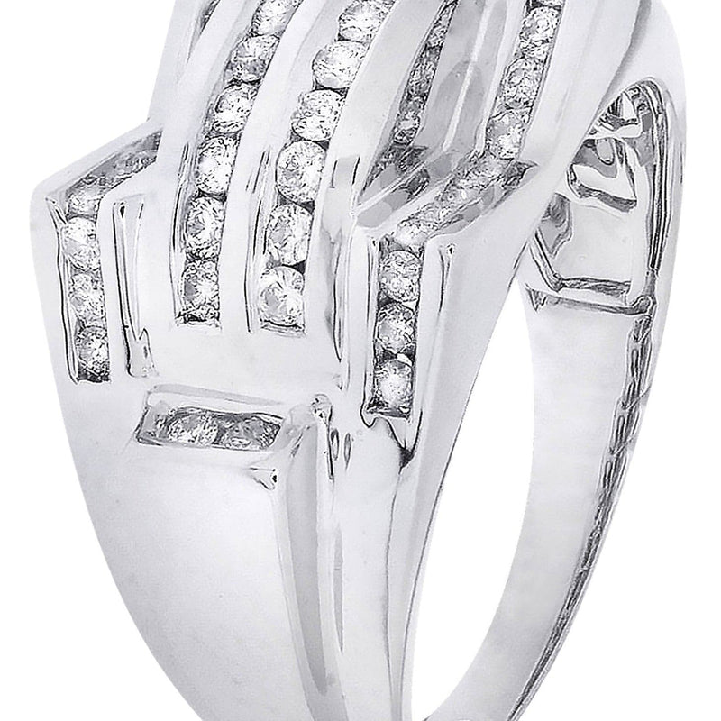 White Gold Mens Diamond Ring| 0.86 Carats| 11.02 Grams
