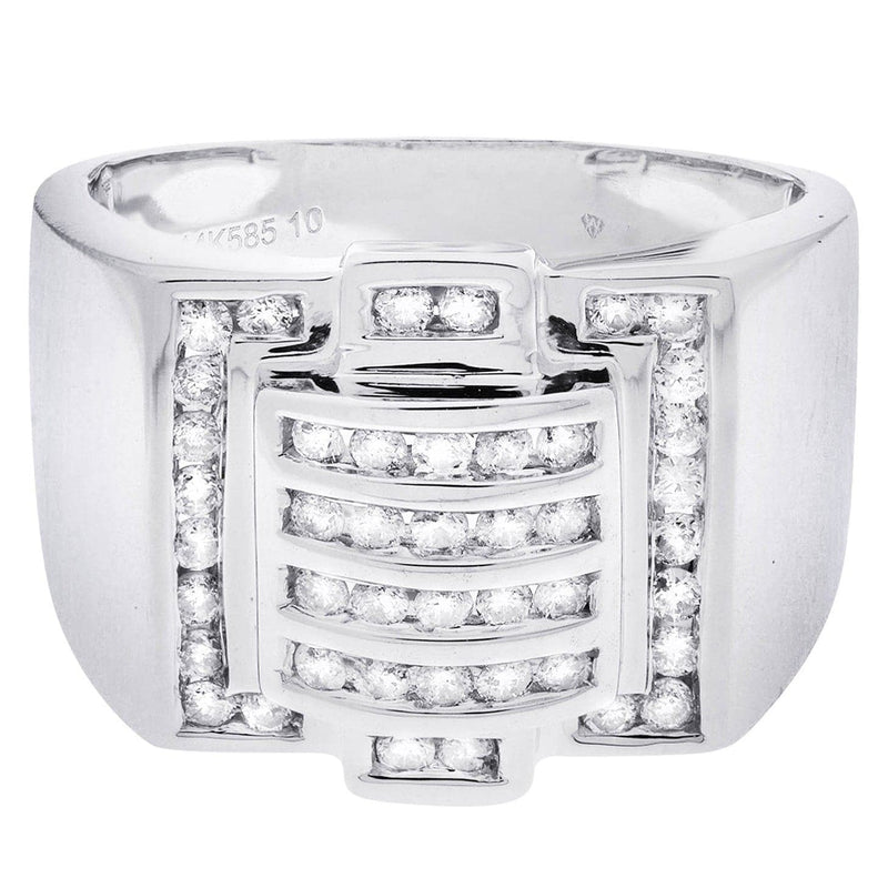 White Gold Mens Diamond Ring| 0.75 Carats| 12.73 Grams