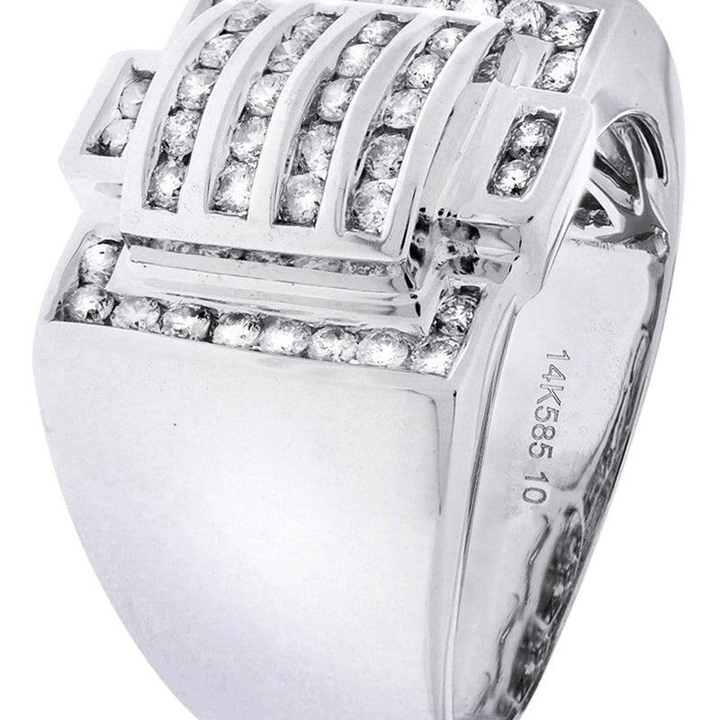 White Gold Mens Diamond Ring| 0.75 Carats| 12.73 Grams