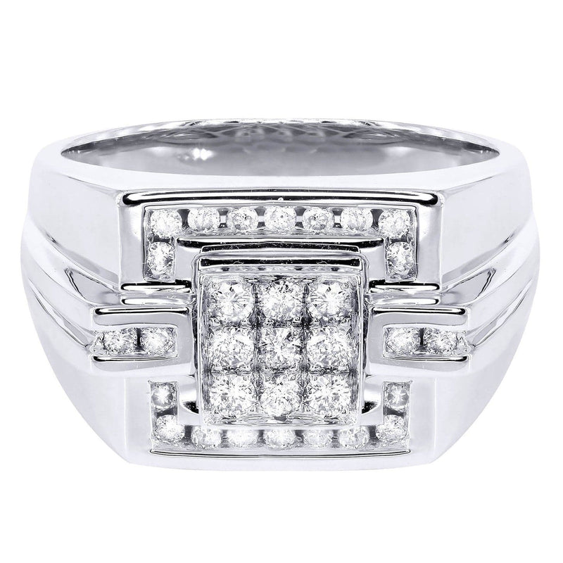 White Gold Mens Diamond Ring| 0.64 Carats| 11.01 Grams