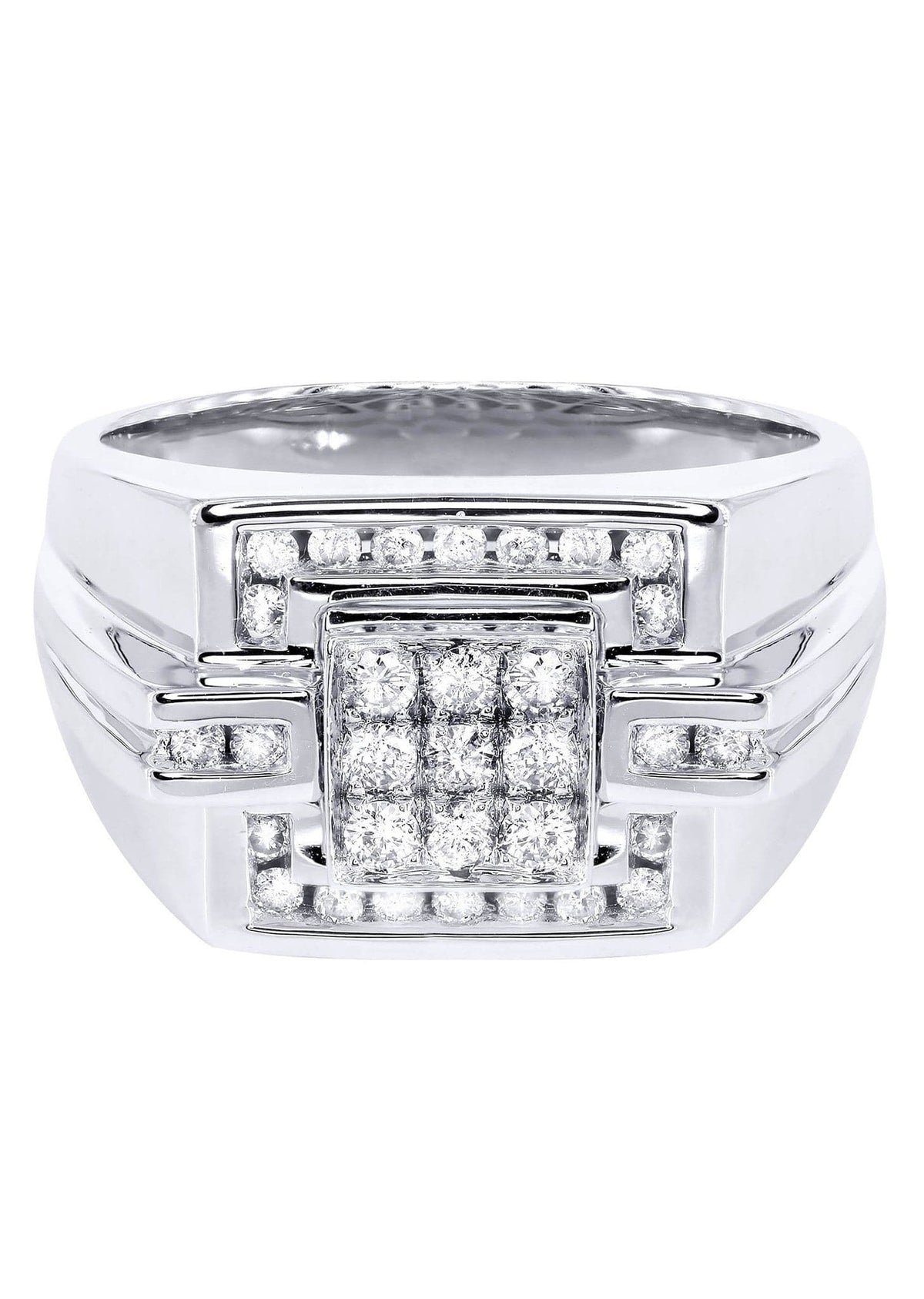 White Gold Mens Diamond Ring| 0.64 Carats| 11.01 Grams