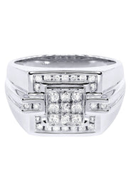 White Gold Mens Diamond Ring| 0.64 Carats| 11.01 Grams