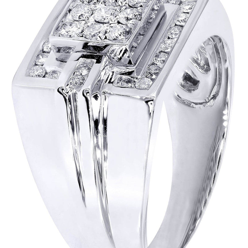 White Gold Mens Diamond Ring| 0.64 Carats| 11.01 Grams