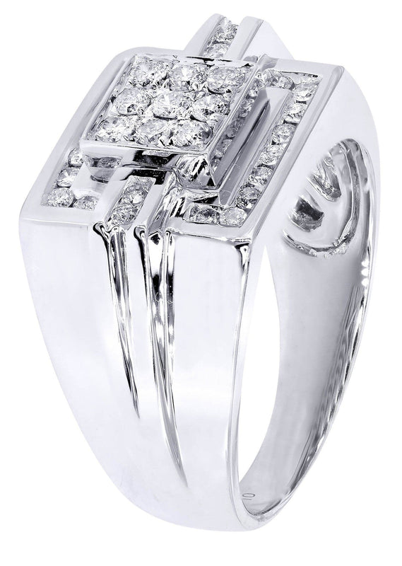 White Gold Mens Diamond Ring| 0.64 Carats| 11.01 Grams