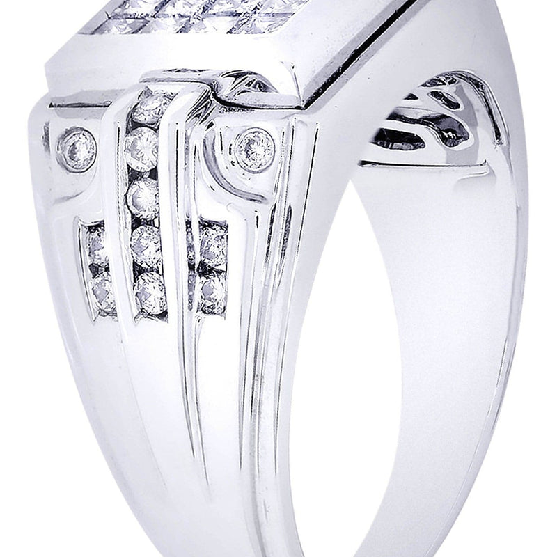 White Gold Mens Diamond Ring| 1.35 Carats| 11.89 Grams