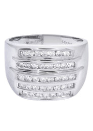 White Gold Mens Diamond Ring| 0.82 Carats| 10.91 Grams