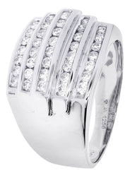 White Gold Mens Diamond Ring| 0.82 Carats| 10.91 Grams