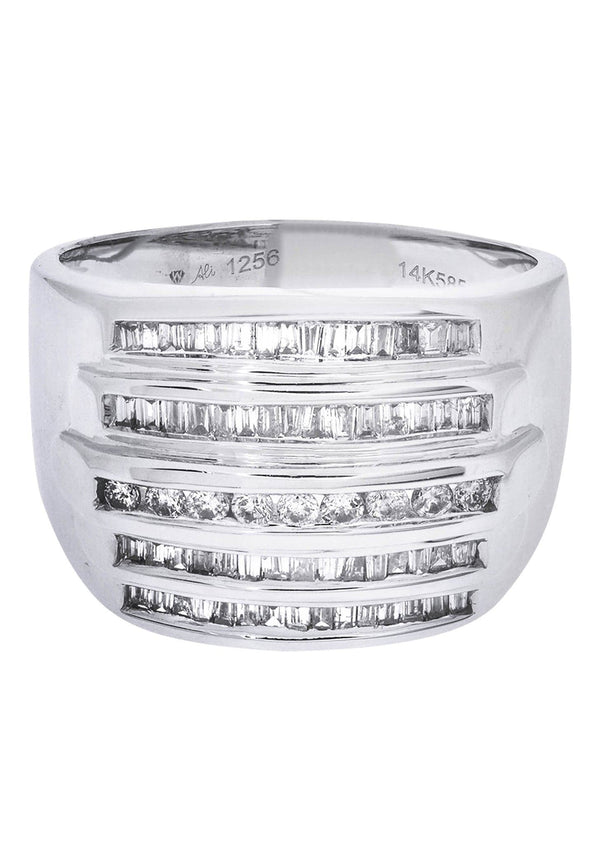 White Gold Mens Diamond Ring| 0.2 Carats| 10.59 Grams
