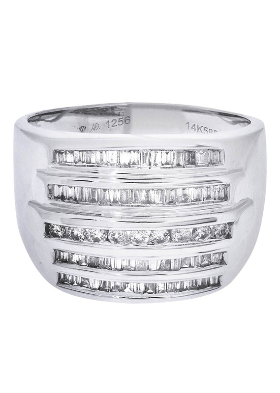 White Gold Mens Diamond Ring| 0.2 Carats| 10.59 Grams