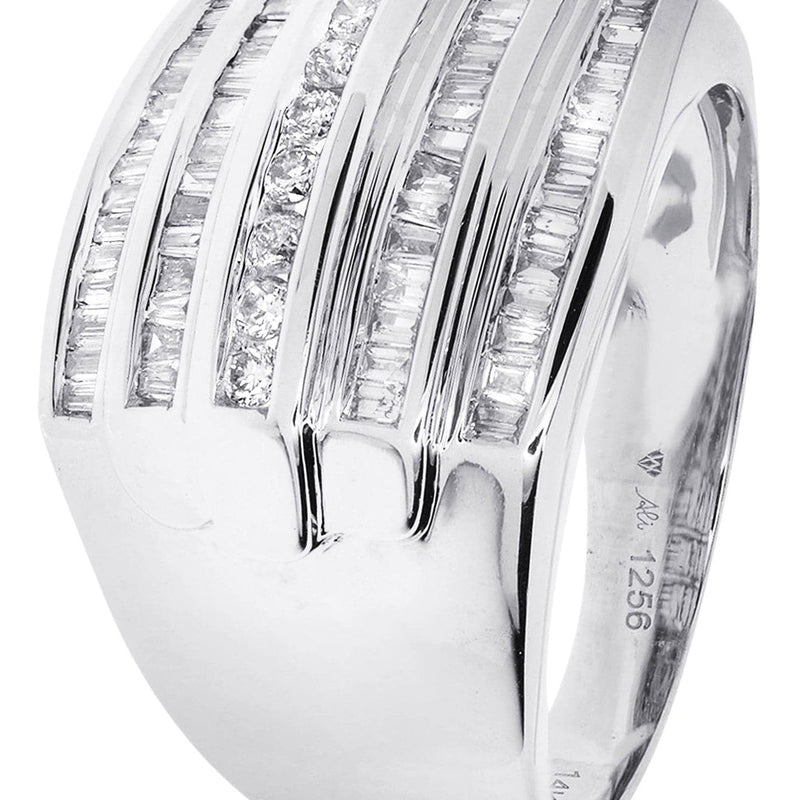 White Gold Mens Diamond Ring| 0.2 Carats| 10.59 Grams