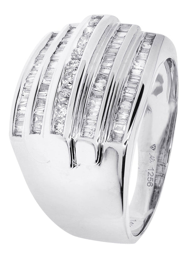White Gold Mens Diamond Ring| 0.2 Carats| 10.59 Grams