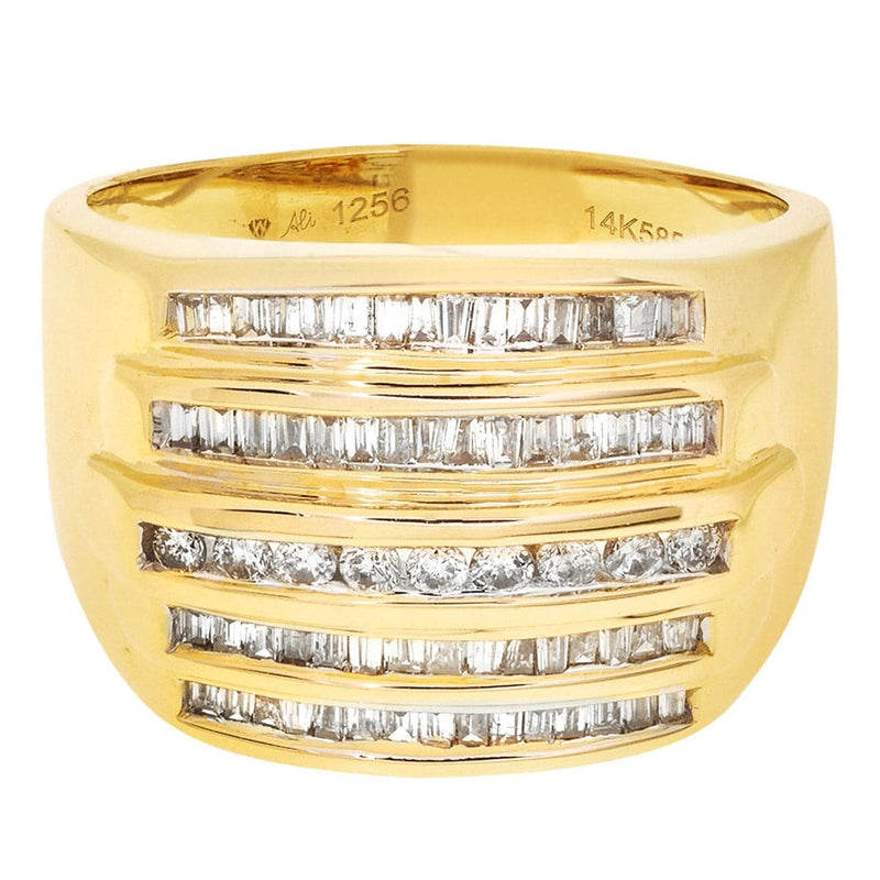 Mens Baguette Diamond Pinky Ring| 0.2 Carats