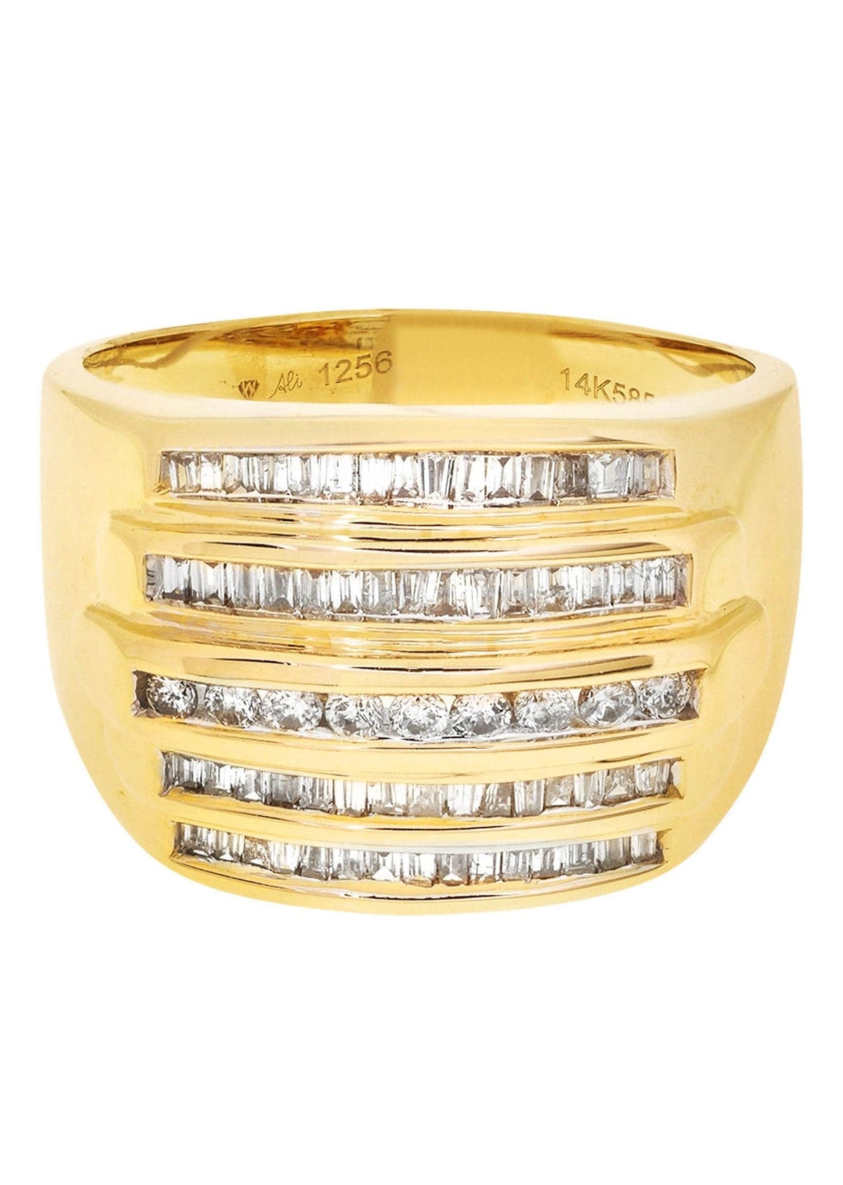 Mens Baguette Diamond Pinky Ring| 0.2 Carats