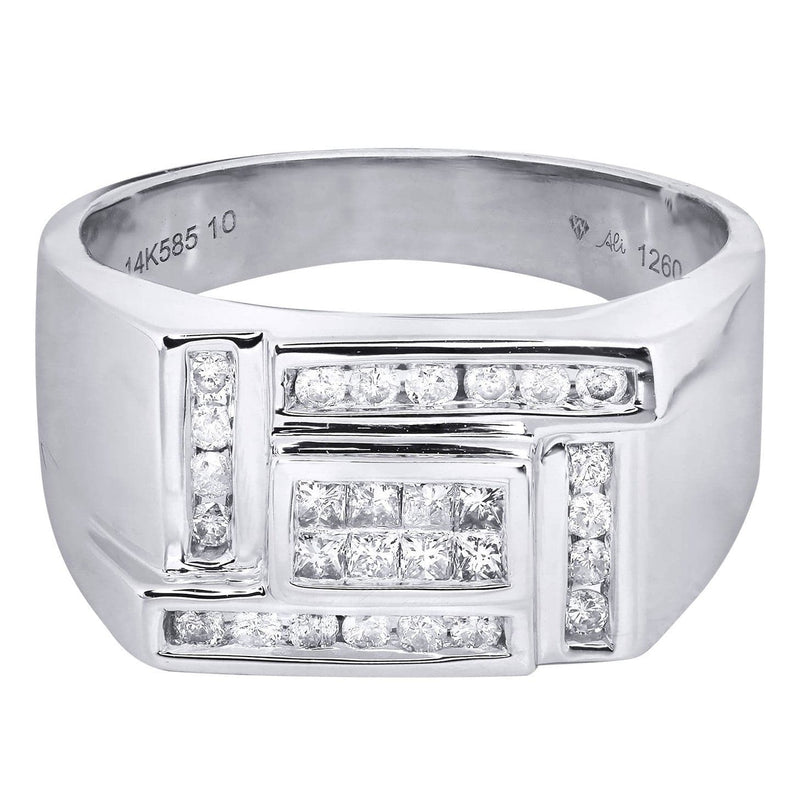 White Gold Mens Diamond Ring| 0.23 Carats| 9.43 Grams